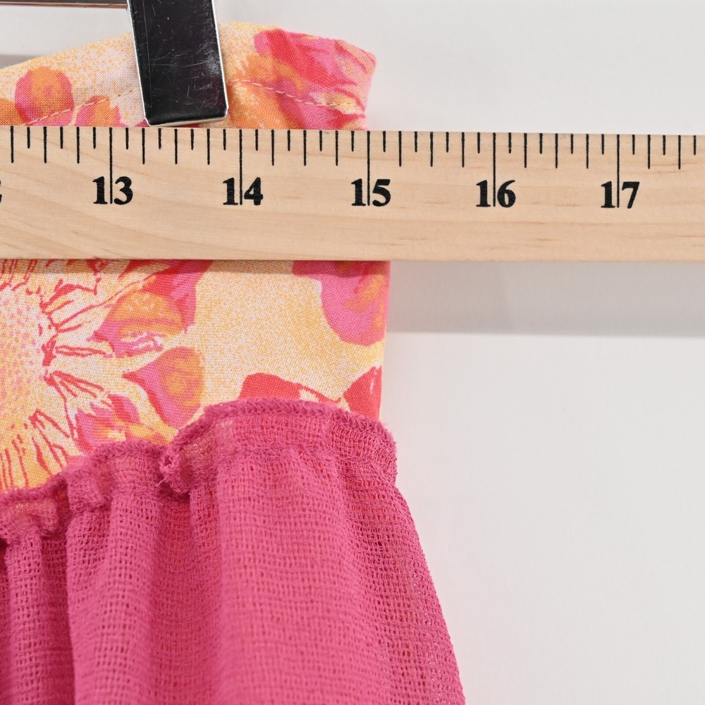 WEEKEND CLOTHES LINE Skirt Sz M Floral Mixed Print Multicolor Tiered Midi Hippie - Picture 4 of 14